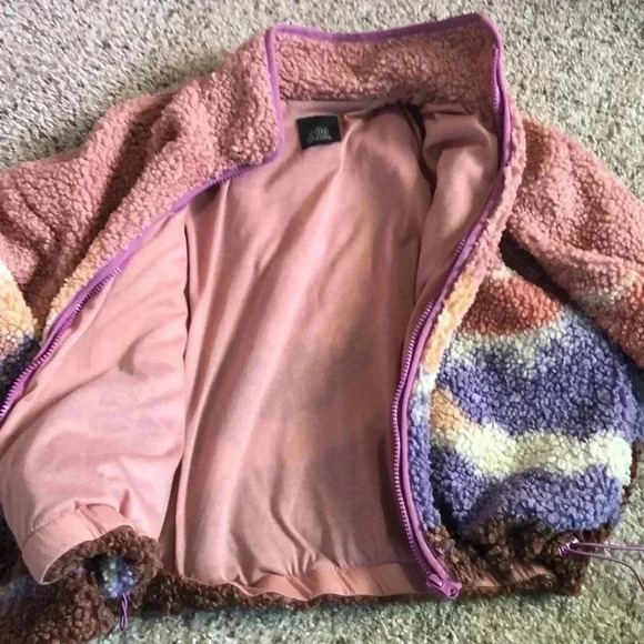 Wild Fable UNISEX Pink and Purple Sherpa Jacket SM​ - Picture 4 of 4